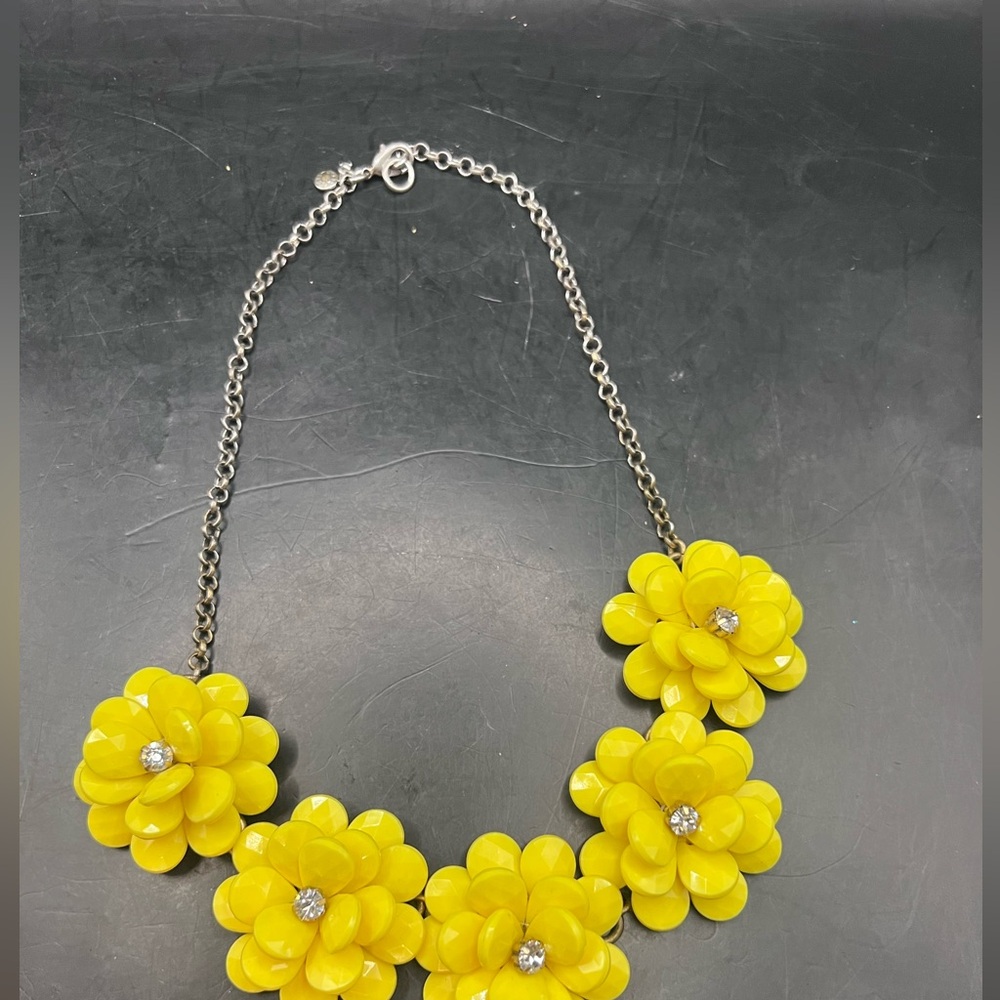 J Crew Yellow Floral Necklace
